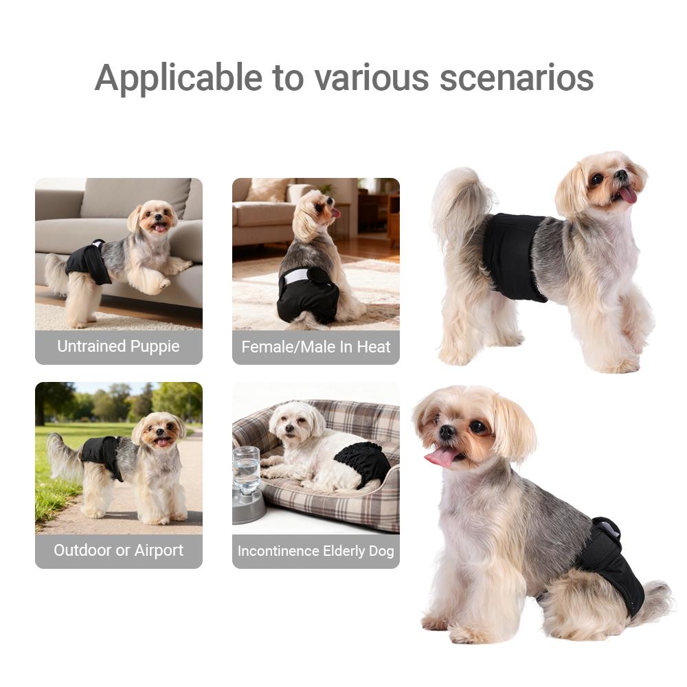 Washable Pet Diapers for Female Male Dogs Breathable Reusable Puppy Sanitary Panties Underwear Chihuahua Menstruation Pant Short