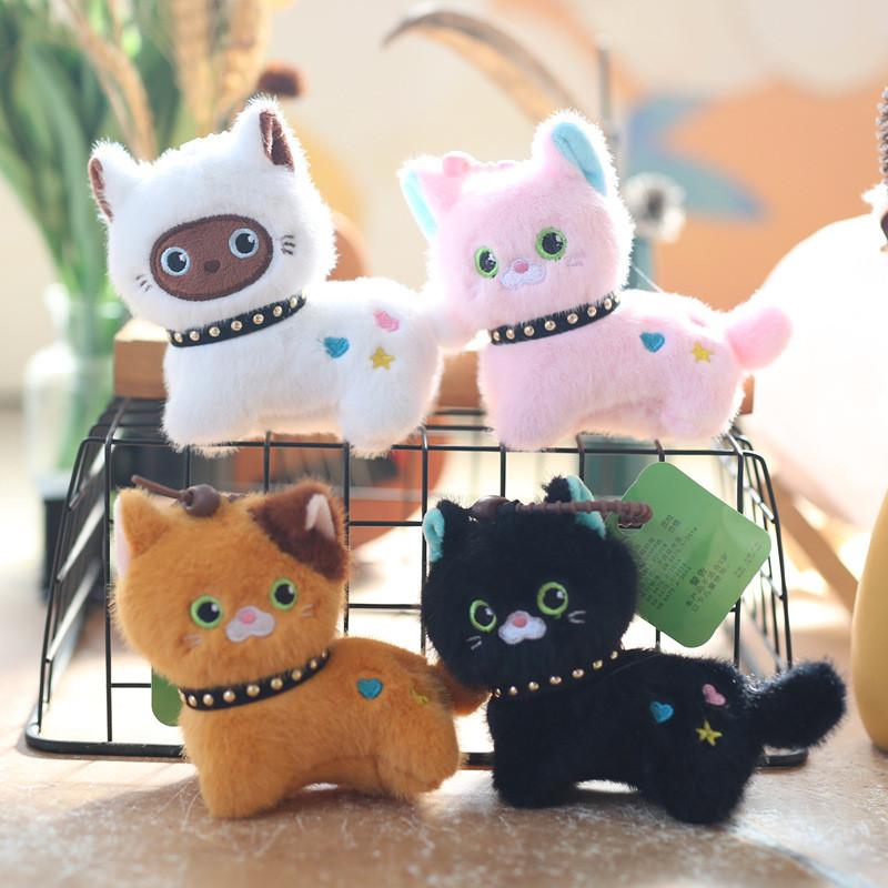 Cute Mini Cat Plush Keychain Backpack Charm Pp Cotton Stuffed Toy Girls Gift