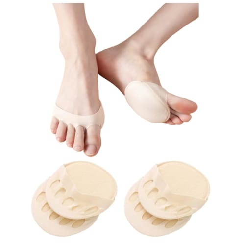 

HappyHome Foot Protection Pads, Toe Socks, and Cushions, Set of 4 (2 Pairs), One Size Fits All, Unisex, Foot Care (Beige, 4 Pads (2 Pairs))