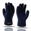 Men's gloves winter thickened warm plush wool winter cold cycling autumn and winter knitted new models