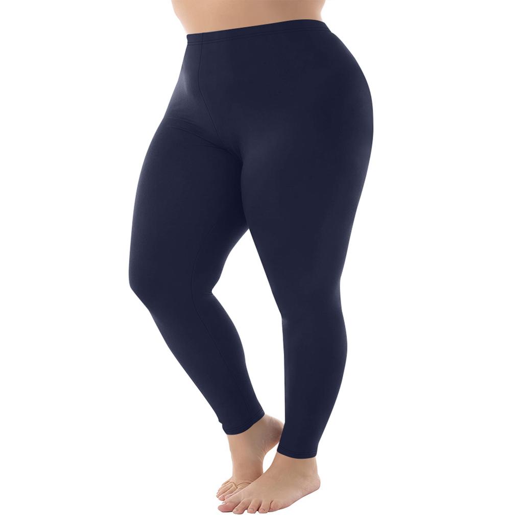 Damen Übergröße Einfarbig Po-Hebende Trainingsleggings