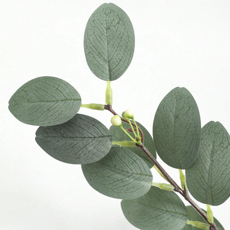 Artificial Water Money Leaf Vase Bonsai Faux Greenery Eucalyptus Branch Desktop Decor Floral Arrangement Bottle Realistic Home