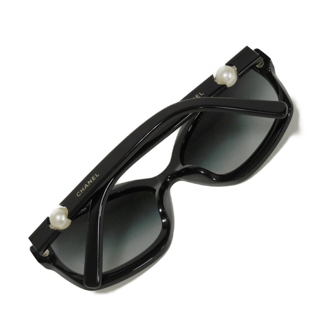 Used COCO Mark Pearl Square Shape Eyewear 5132HA c.501/3C 7968 Logo CC Mark Black Gradient 10097 Women's from Japan