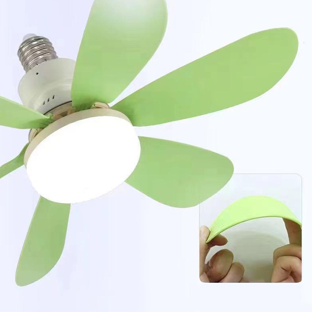 E27 Fan Lamp Tri-color Dimming Home Bedroom Kids Study Room Living Room Fan Lamp Infinitely