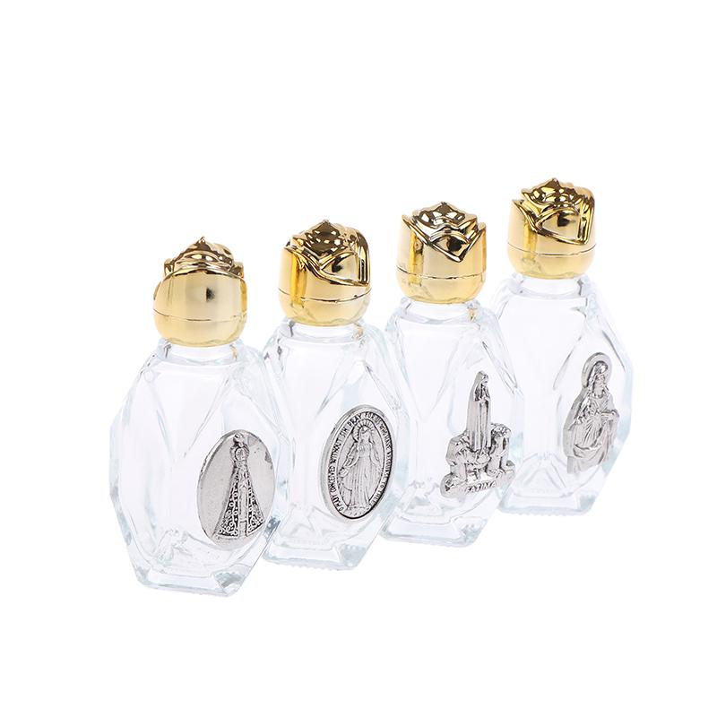 1 Stück tragbare katholische Weihwasserflasche Goldene christliche Jungfrau Skulptur Flasche Weihwasserflasche zur Aufbewahrung von Weihwasser