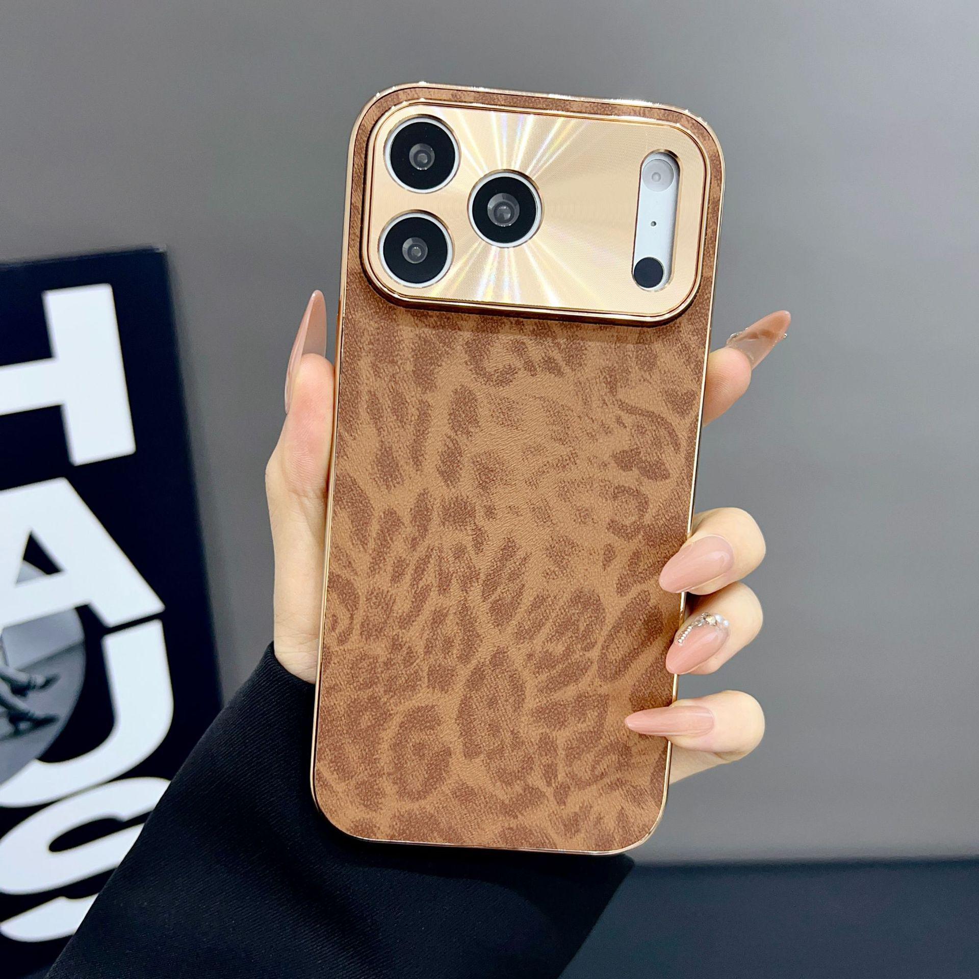 

Leopard Print Electroplated Case for iPhone 17 Pro Max – Full Coverage Protective Case for iPhone 15/16 iPhone 11 Pro Max