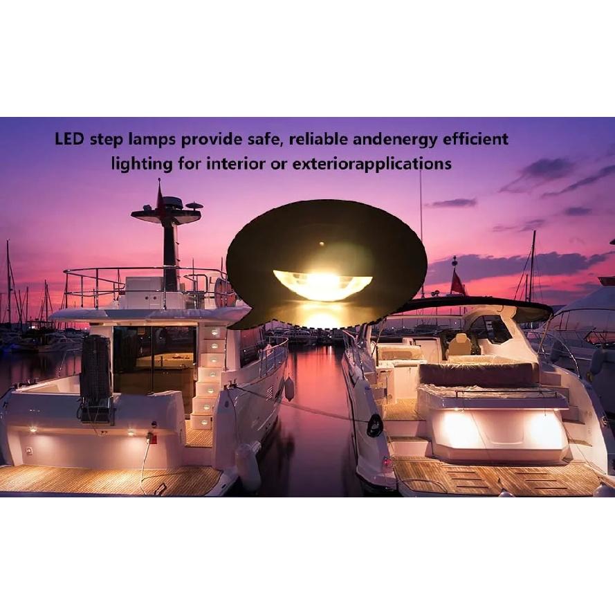 10PCS Marine Blue Courtesy Lights For Boats Step Lights Stair Light Accent Utility Lighting Cabin Deck Flush Mounted