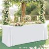 Solid Color Stretch Tablecloth 6FT Rectangular Table Skirts Exhibition Table Decor  Wedding Party