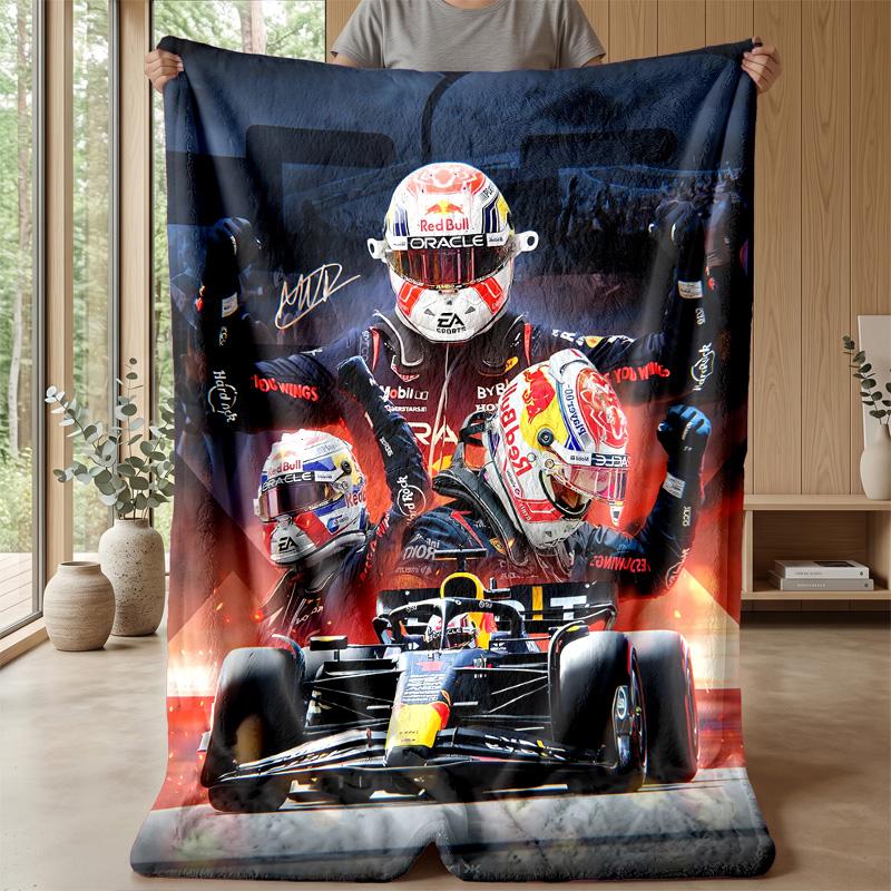 Max Verstappen Flanell Fleece Decke Gemütlich Warm Überwurfdecke für Sofa Bett Reise Ganzjahresgebrauch