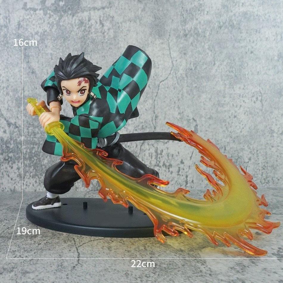 Hot 14-22cm Demon Slayer Anime Figure Tanjirou Agatsuma Zenitsu Kyoujurou Action Figural PVC Model Collection Toy for Kids Gifts