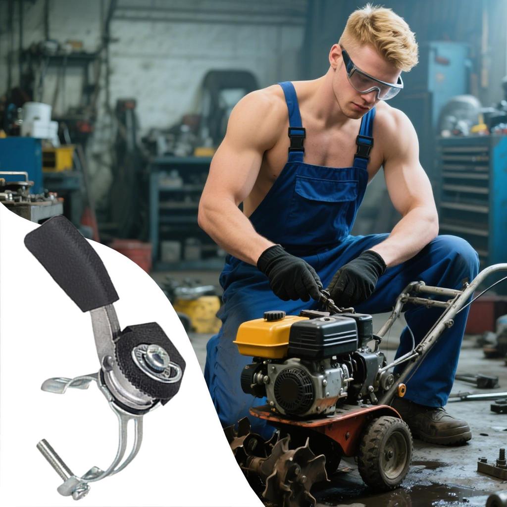 Tiller Throttle Control Thumb Throttle Control Lever Assembly Replacement Parts Throttle Lever Control Tiller for Road Cutter