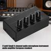 MX400 Mixer 4 Channel Auditory Mixer Amplifier Low Noise For Microphones And Instrument With Metal Housing