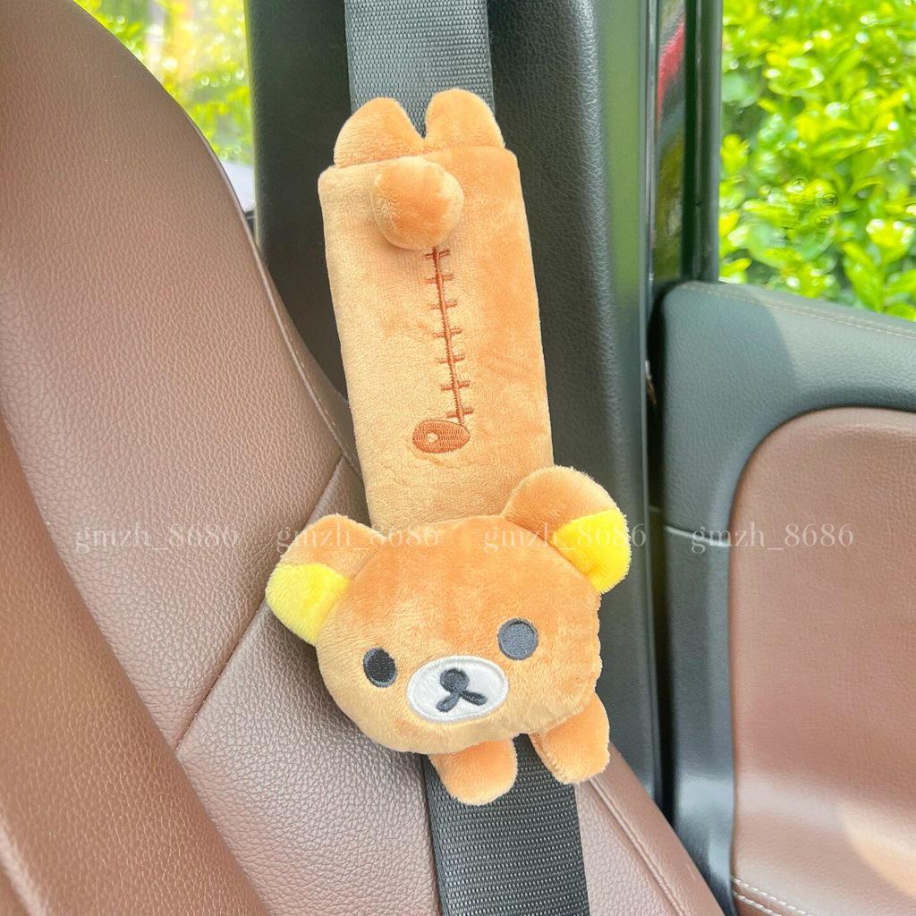 Rilakkuma Korilakkuma Headrests Car Neck Pillows Teddy Bear Peluche Pillows Car Interior Pillows Driving Seat Waist Pillows
