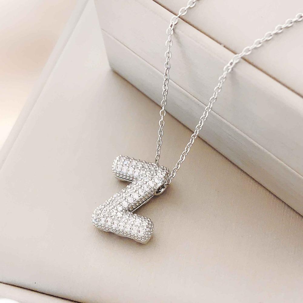 

Necklace Female English Alphabet Necklace Female Hip Hop Full Zircon Delicate Clavicle Chain Personality Necklace