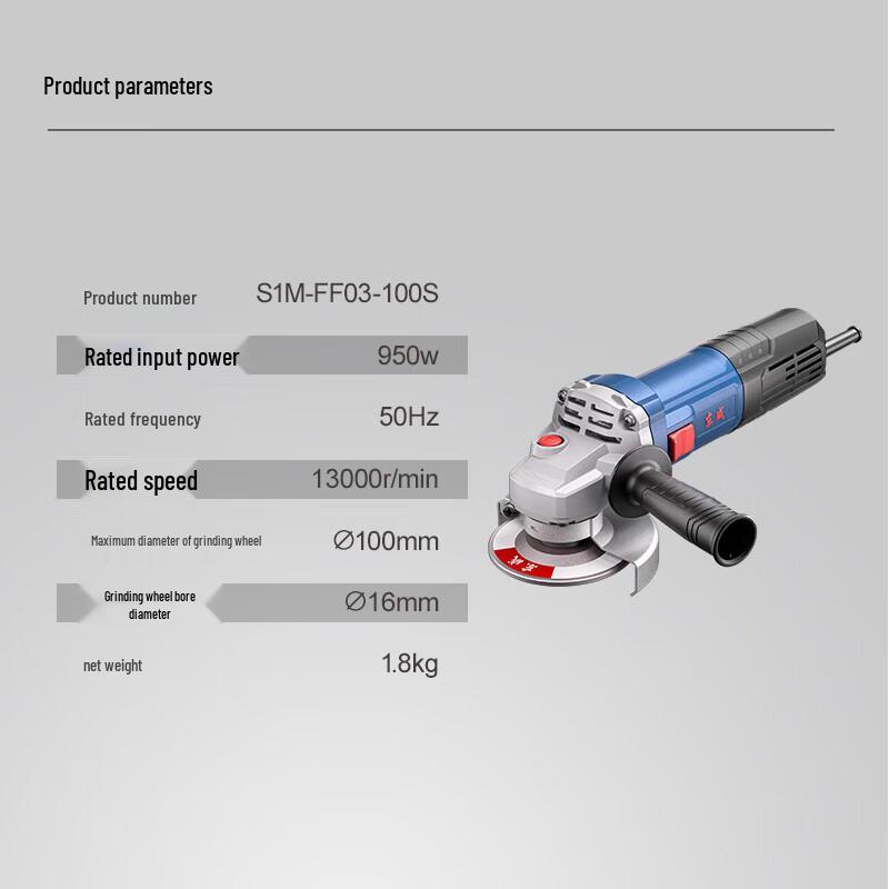 Dongcheng 950W 100mm Angle Grinder CN plug (adapter included)
