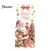 Santa Snowman Elk Stickers Christmas Window Clings, Cute Penguin Reindeer for Holiday Glass Clings Glass, Reusable Static PVC Decal Party Store Decor