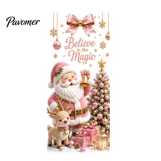 Santa Snowman Elk Stickers Christmas Window Clings, Cute Penguin Reindeer for Holiday Glass Clings Glass, Reusable Static PVC Decal Party Store Decor