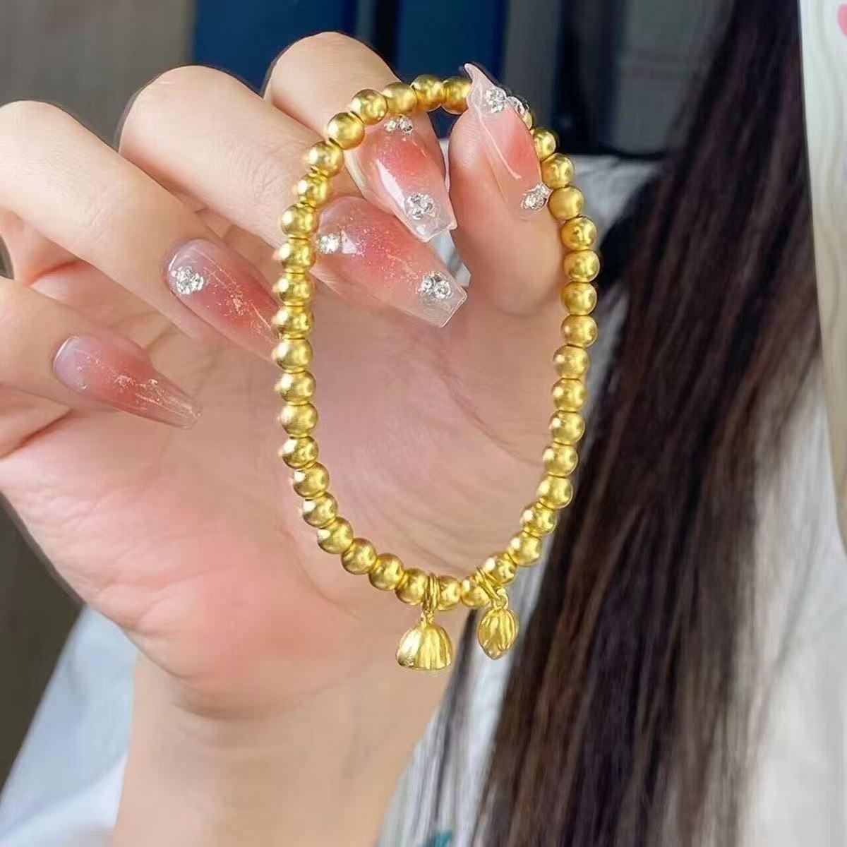 Женский браслет «Счастливое золотое сердце лотоса» - Модный и универсальный