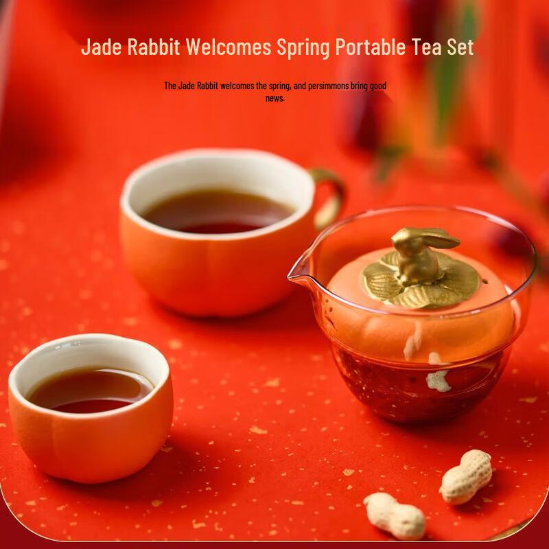 

Gong Li China National Museum Jade Rabbit Portable Tea Set
