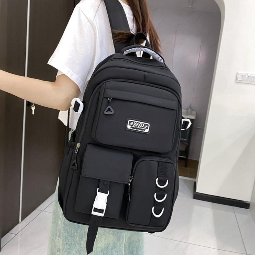 Large Capacity Laptop Rucksack Multi-pocket Travel Schoolbag Cute School Backpack Women