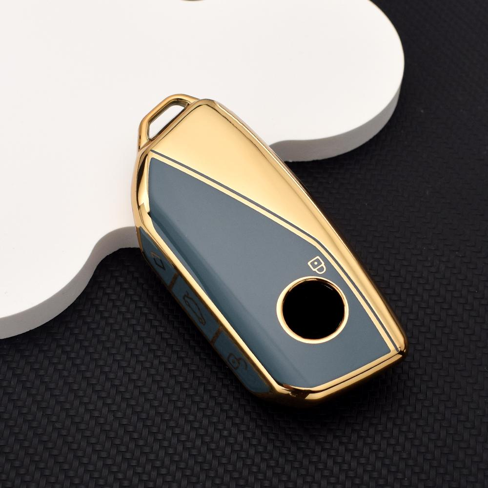 

Car Key Case for BMW 7 Series G70 G09 X5 X6 X7 G07 LCI XM U06 I5 M60 I7 IX IM I20 U11 G81 M3 Key Shell Protective Cover серый