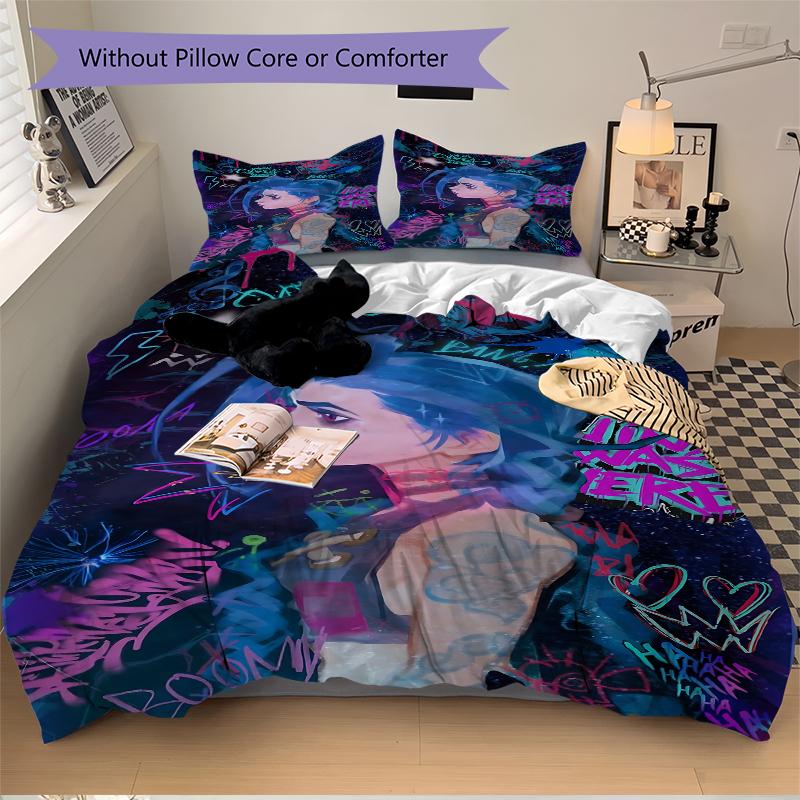 3Pcs Graffiti Art Night Sky Bedding Sets For All Sizes New 3D Printed Bed Cover Comforter Duvet Cover Pillowcase Bedroom Decoration