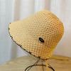 Woven Bucket Hat Acrylic Fiber Fisherman Hat Fashion Beach Sun Hat  for Women