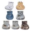 Dogs Car Seat Travel Dog Bed with Safety Straps Plush Fluffy Pet Seat with Non-Slip Backing Detachable Washable Cushion for Small Large Dogs