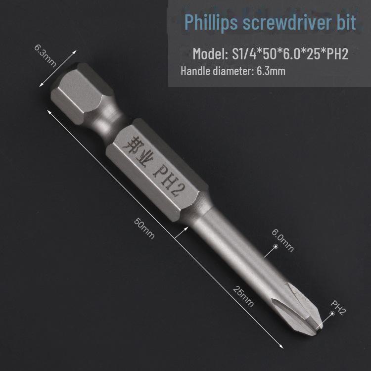 Bangye S2 Steel Pneumatic Phillips Screwdriver Head for Electric Drill