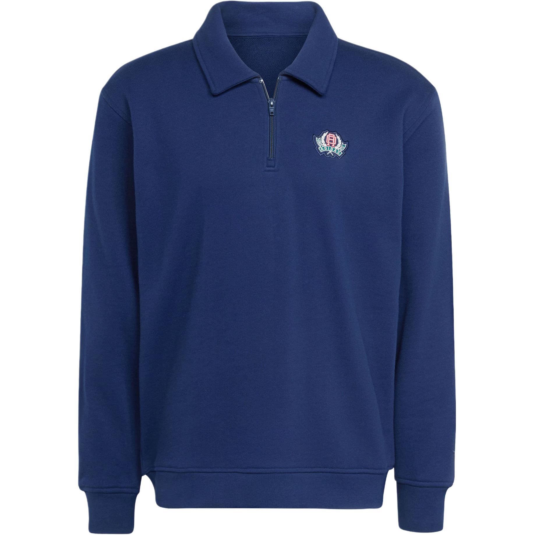 

Adidas Оригинальная свободная мужская рубашка-поло с длинным рукавом на молнии до половины Varsity FW25 Топы JX8173 S