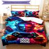 3pcs Custom Name Cyberpunk Future Bedding Set Printed Bedding Set Duvet Cover Closure Includes 1 Duvet Cover & 2 Pillowcases Bedroom Decor