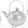 Tea Pots, Tea Pots with Infuser for Stove Top 14cm Stainless Steel Teapot Teapot with Infuser Tea Kettle for Loose Leaf and Tea Bags