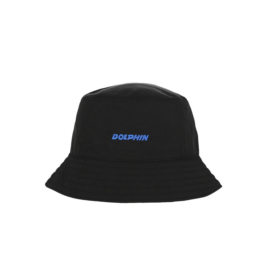 DOLPHIN WAVE APPAREL Dolphin Authentic Logo Embroidered Bucket Hat Black