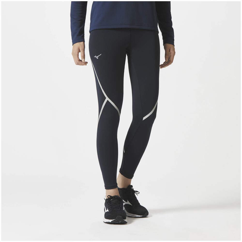 Mizuno Training Long Size XL to Japanese size Women's Tights, 32MB8710, Navy, (equivalent XL)
