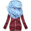 2021 Women Fashion Hooded Zipper Sweatshirt Jacket Coat Pink Blue Winter Autumn Spring Female Hoodies Sweat Polerones