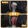 Partuto 1pc Universal Car Shift Knob Cover - Car Knob Gear Sticky Protector Decoration - Burgundy Faux Leather
