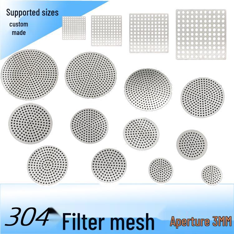 304 Stainless Steel Square Mesh Drain Cover - Anti-Clog Sink and Bathroom Hair Trap