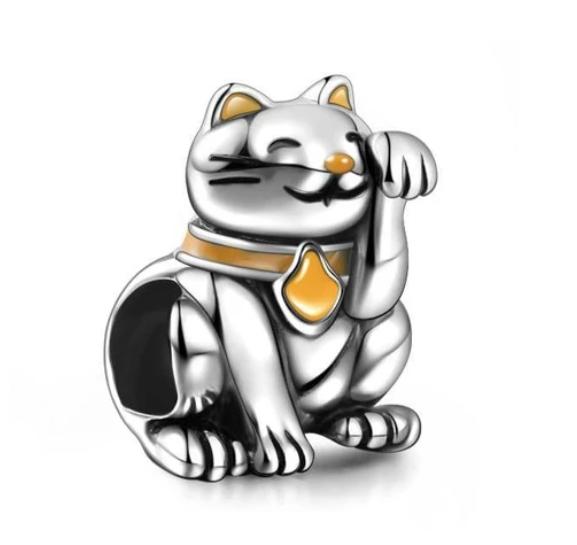 New Copper The Lion Brings Wealth To The Cat Charms Beads Fit Original Pendant Bracelet Diy Fashion Woman Jewelry