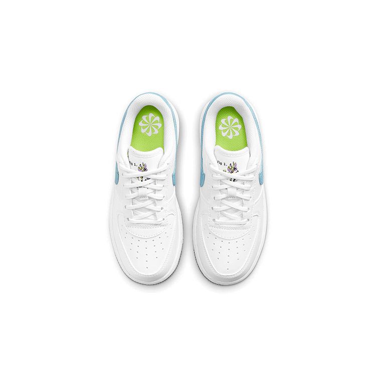 Nike Air Force 1 LV8 PS Indigo Kids Sneakers White Black Obsidian CZ2662-100