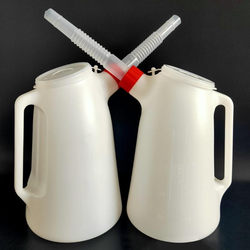 5L Long Mouth Oil Can Automotive Oil Can Dispenser Bottle Enough for Any Vehicle Oil Measuring Jug Automotive Oil