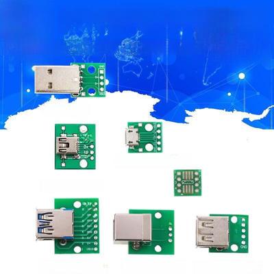 Micro USB To B-Type Female 5P Microphone Adapter Board with Welded Female Port