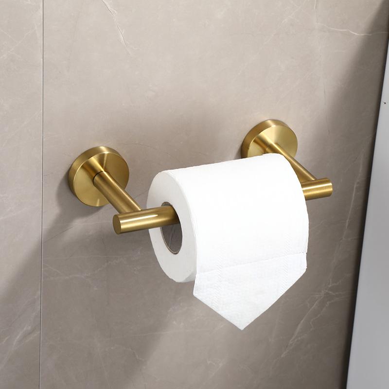 Suport Autocolant pentru Hârtie Igienică Oțel Inoxidabil Auriu Periat Suport Pătrat pentru Șervețele pentru Depozitare Baie Accesorii WC