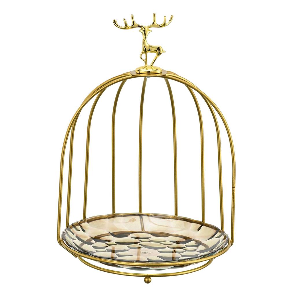 Bird Cage Snack Cake Stand Cupcake Cosmetic Rack Storage Shelf Fruit for Kitchen