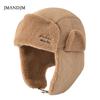 Hat Korean version men's splicing lamb wool thickened Lei Feng hat winter skiing windproof warm hat women