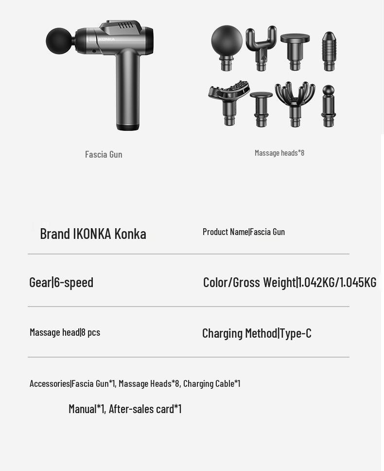Konka Fascia Gun Home Muscle Relaxation Smart Electric Massager