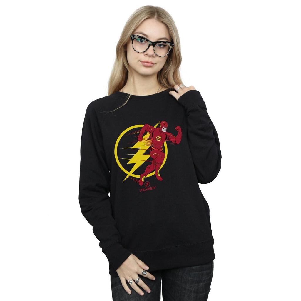 DC Comics Womens/Ladies The Flash Running Emblem Sweatshirt