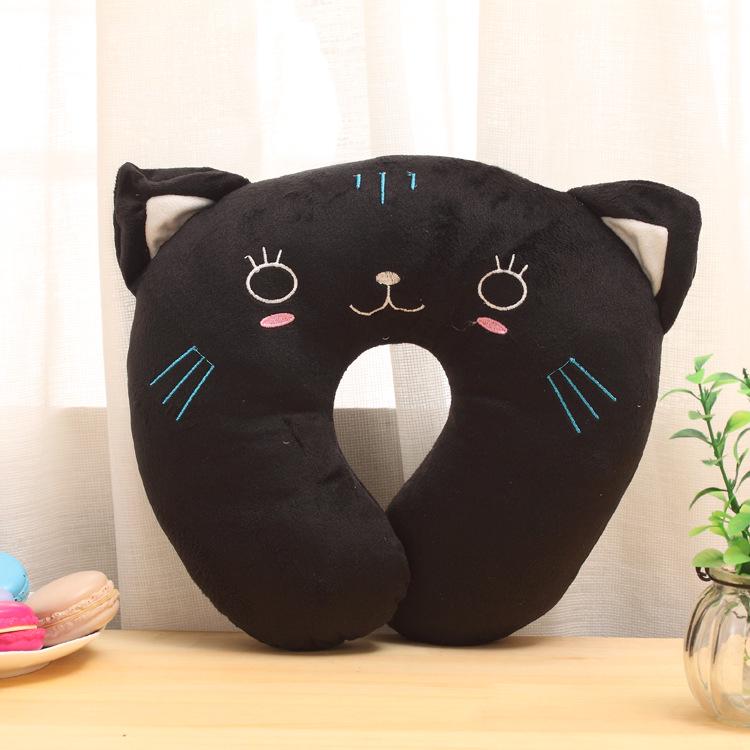 Creativo simpatico animale panda gatto orso peluche a forma di U cuscino cervicale colonna cervicale collo viaggio portatile casa ufficio per bambini adorabile