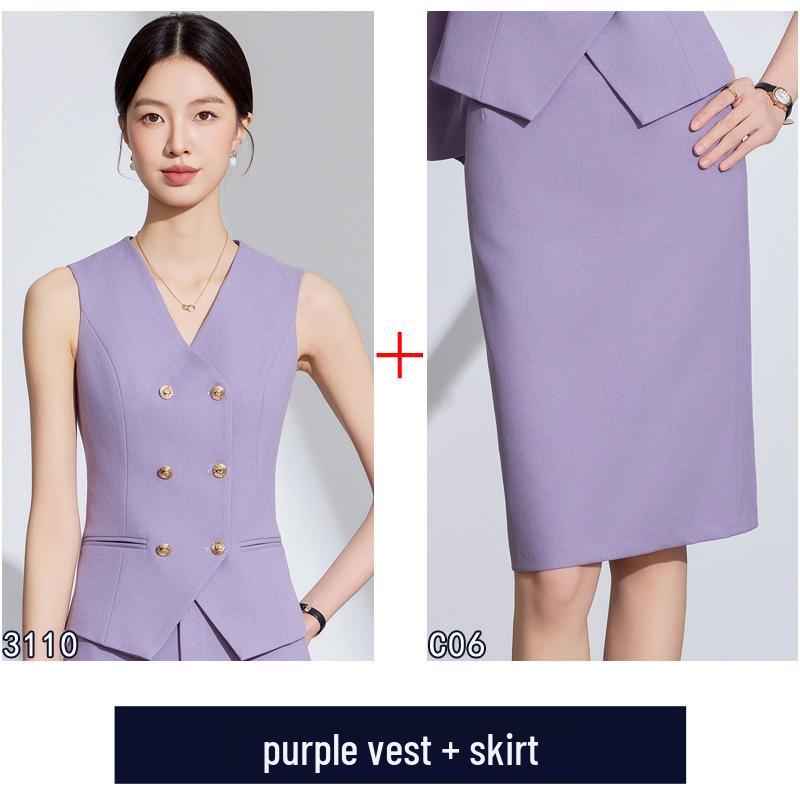 Damen Herbst/Winter Professioneller Anzug - Eleganter Stil für Hotelmanagerin oder Kosmetikerin Arbeitskleidung