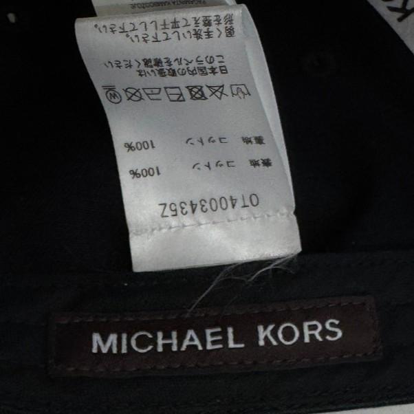 Michael Kors Logo Baseball Cap Cotton Cap Black Cotton Used