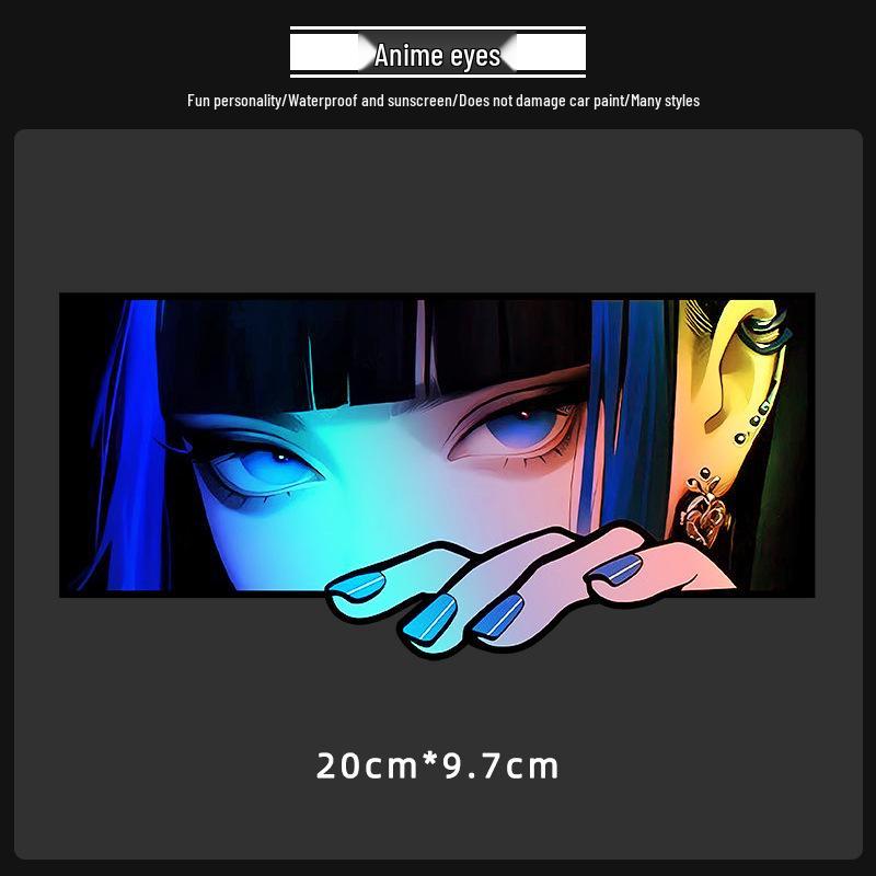 Anime Augen Rücklicht Aufkleber: Einzigartige Rennrad- & Autodekoration